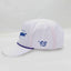 Side view of The Ice Dangerous ’93 Hat – clean white cap with blue ‘93 embroidery and bright blue and pink rope accent along brim.